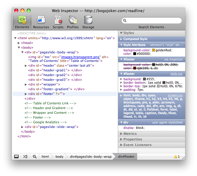 Web Inspector Updates