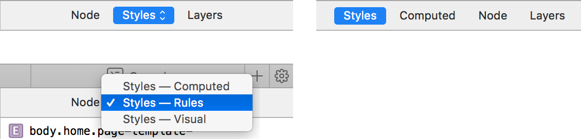 styles tabs before & after